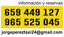 Información y reservas: 659 449 127 | 965 525 045